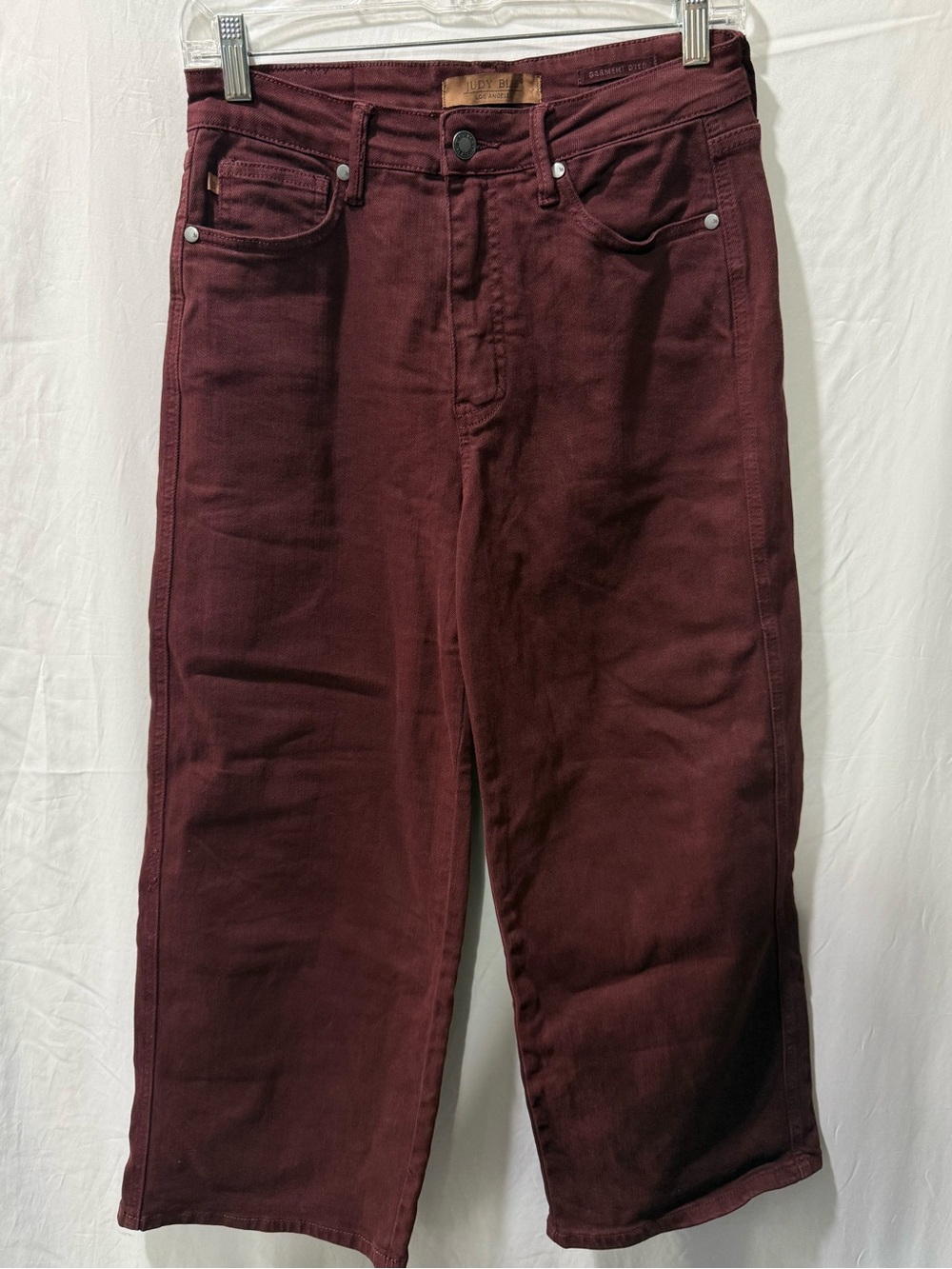 Judy Blue Relaxed Fit Burgundy Jeans